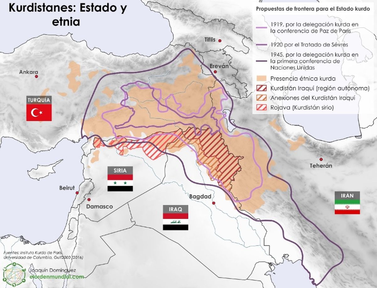 Kurdistán no tiene el reconocimiento del resto de las naciones, ni de la Organización de las Naciones Unidas.