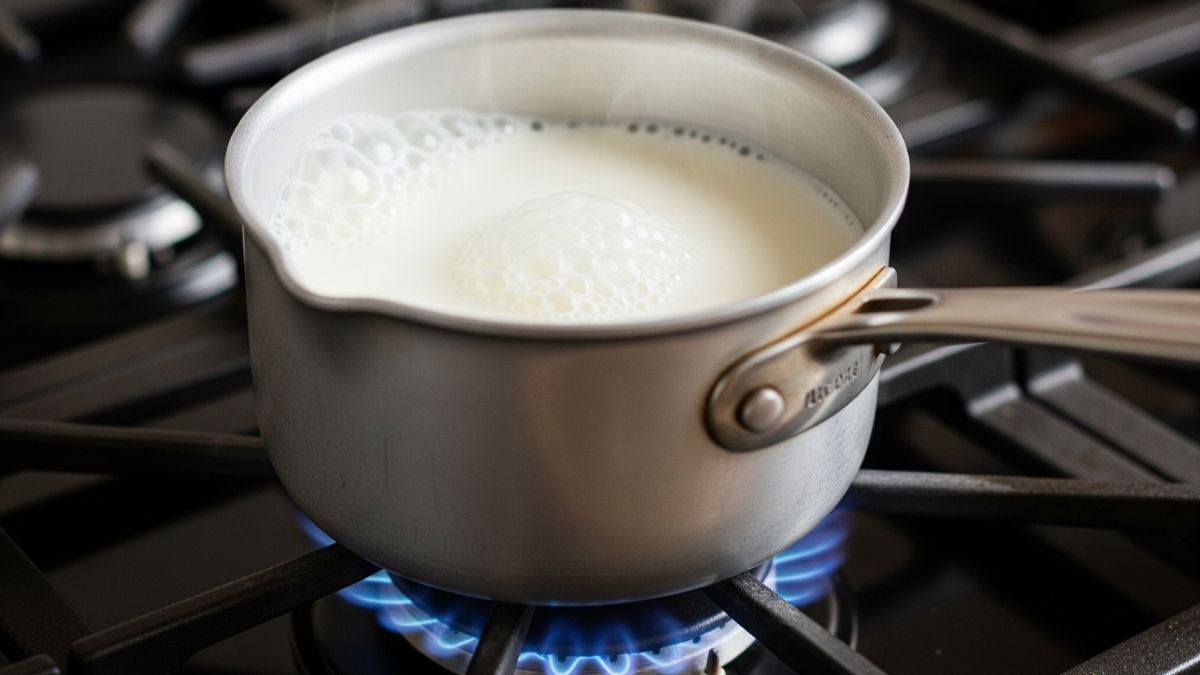 El tiempo correcto para calentar la leche. 