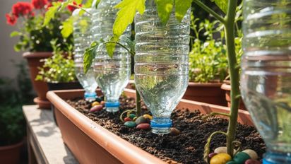 El truco de la botella: cómo mantener tus plantas regadas mientras te vas de vacaciones