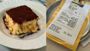 Fue a comer a La Alacena Trattoria, pidió mollejas, lasagna y mostró el ticket final