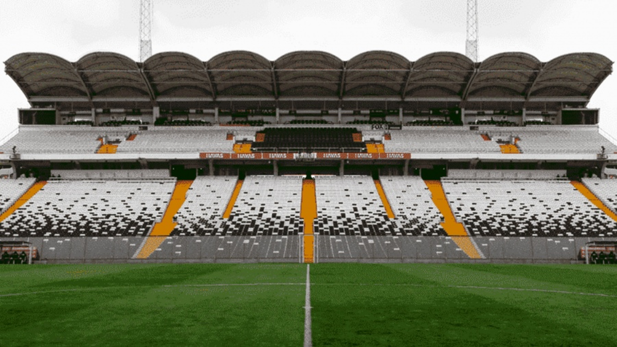 Estadio de ColoColo durante la práctica