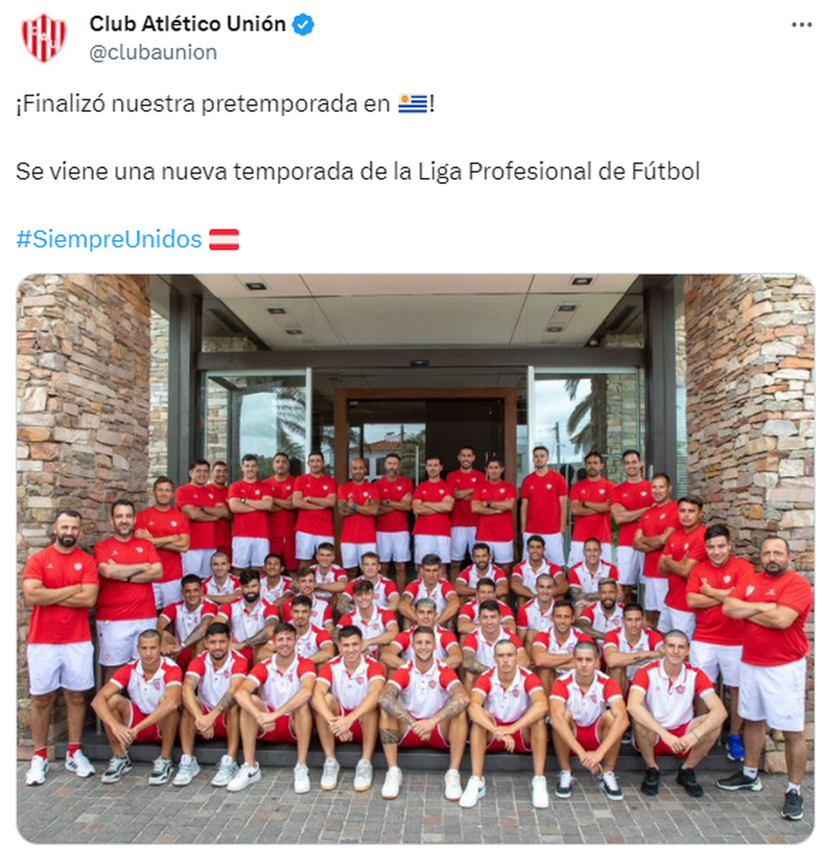 El mensaje de Unión tras la pretemporada en Uruguay. El mensaje de Unión tras la pretemporada en Uruguay.