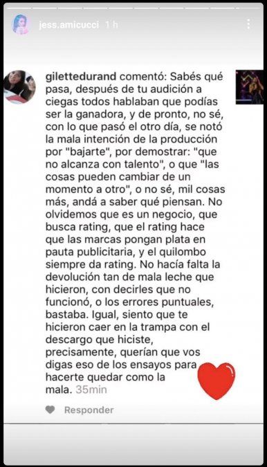 Jéssica compartió mensajes en sus historias de Instagram.