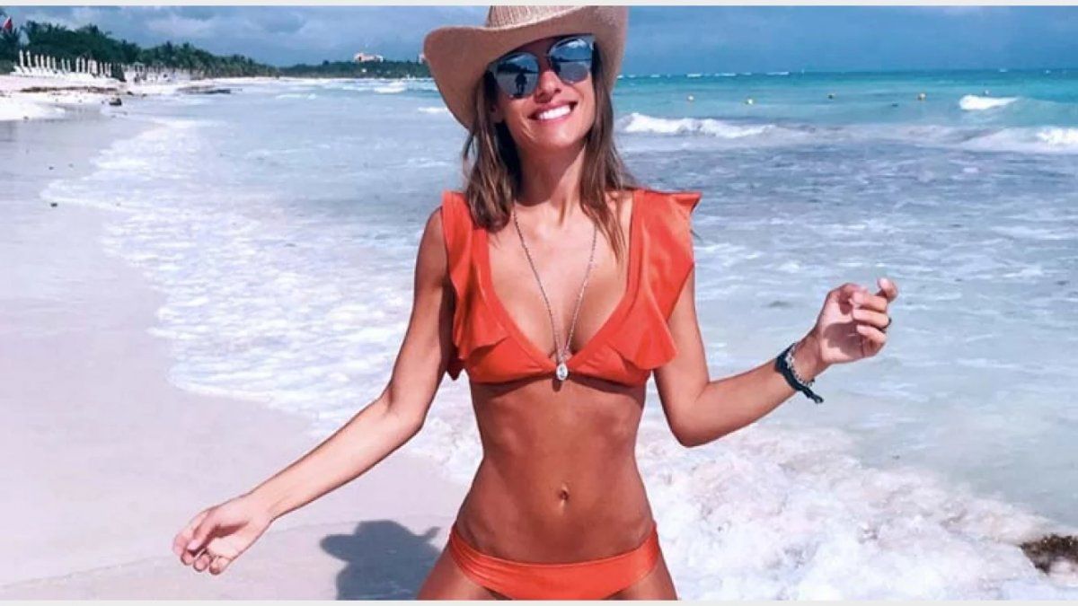 Pampita en sus últimas vacaciones por el Caribe. 