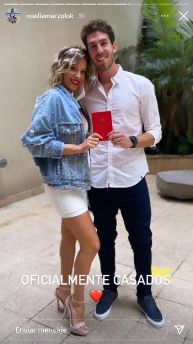 Noelia Marzol se caso con Ramiro Arias