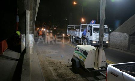 Trabajos en el puente carretero Trabajos en el puente carretero
