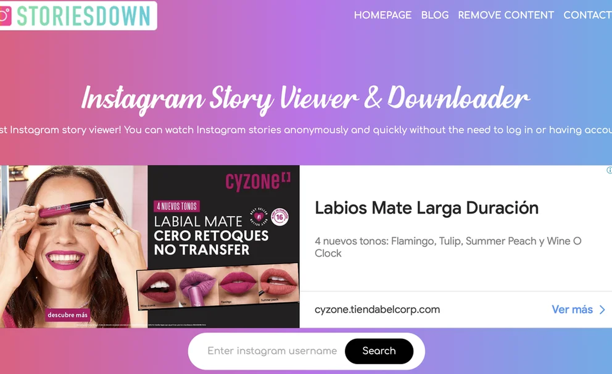 StoriesDown es un método alternativo y muy sencillo pese a la gran cantidad de anuncios.